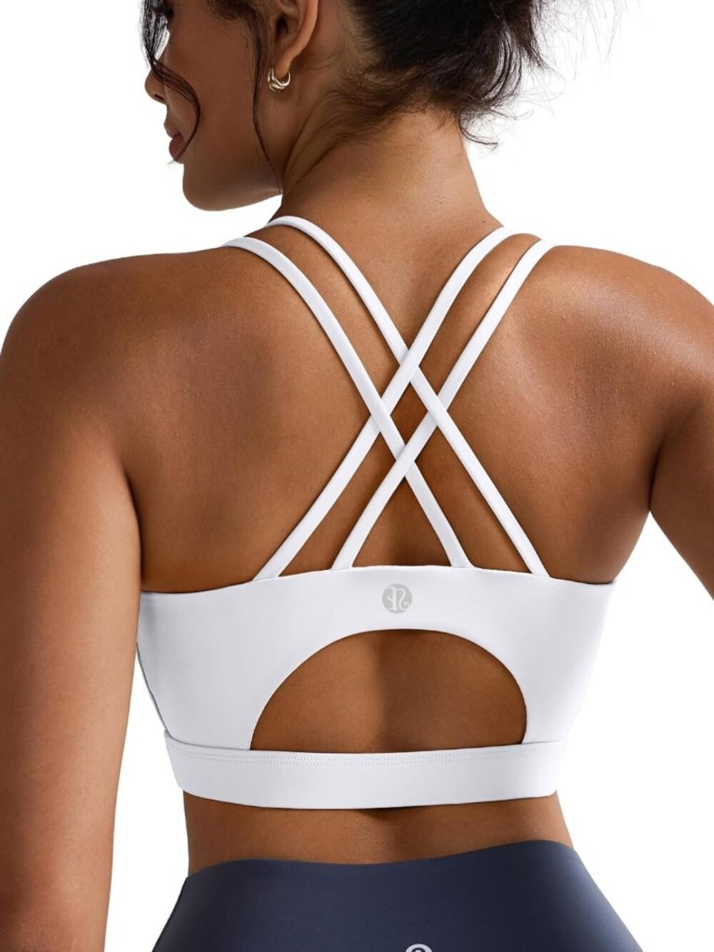 High-Impact Crisscross Back Sports Bra for Women | Padded Longline Workout Yoga